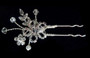 emme pn 256 Silver floral bugle bead hairpin