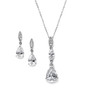 ma 2030 Bridal Necklace Set with Pave Top and Regal Pears