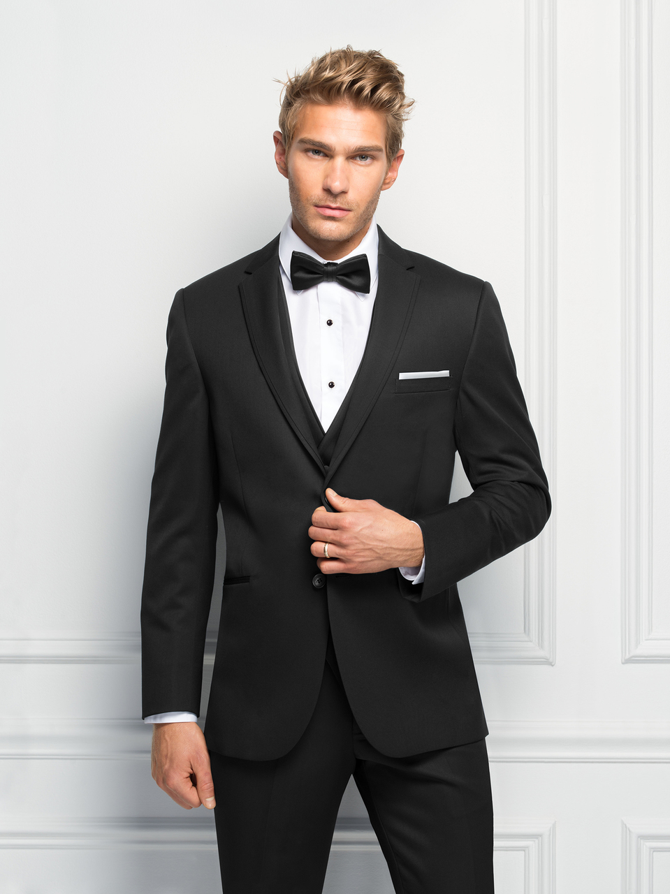 Michael Kors Ultra Slim Fit Black Sterling Wedding Suit Style J 471 ...