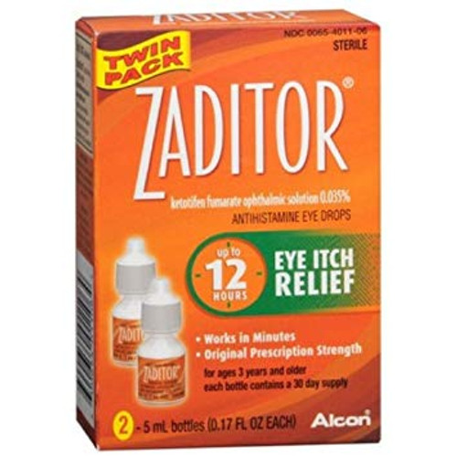 Zaditor Antihistamine Eye Drops Twin Pack 0.34 Fl oz Zaditor Antihistamine Eye Drops Twin Pack 0.34 Fl oz