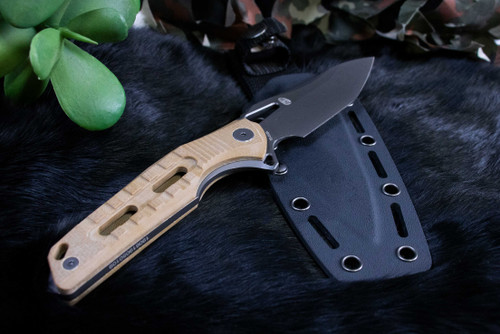 HX Outdoors Rock Basalt- Fixed Blade ( Tan )