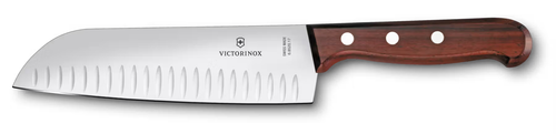 7" Santoku Granton 1½" width at handle Wood