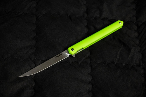 FINISHER FOLDING HARD BLADE SKINNER KNIFE-LIME GREEN