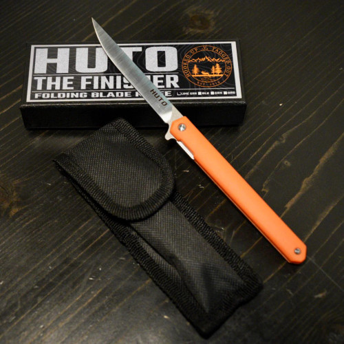 FINISHER FOLDING HARD BLADE SKINNER KNIFE-ORANGE