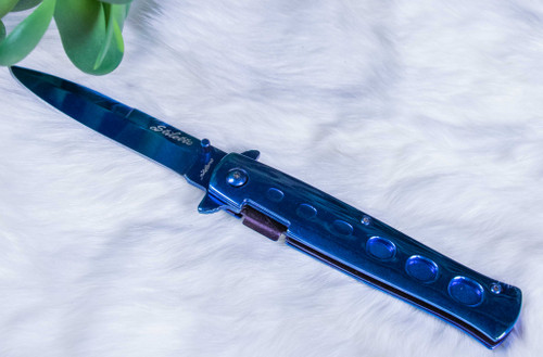 Tactical Blue Stiletto knife
