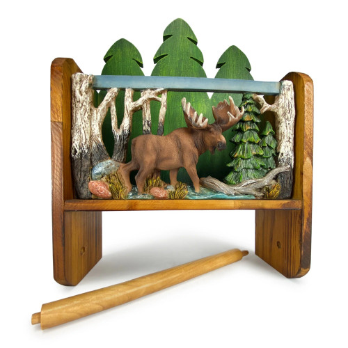 MOOSE MAGAZINE RACK w/ TP HOLDER