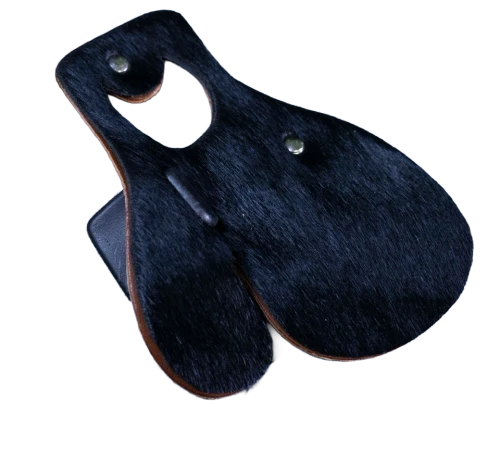 Leather 3 Layer Hairy Tab Cowhide - 2X-Large
