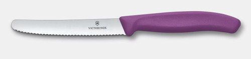 Paring Knife with a Sharp Wavy Edge- Purple