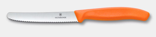 Paring Knife with a Sharp Wavy Edge- Orange
