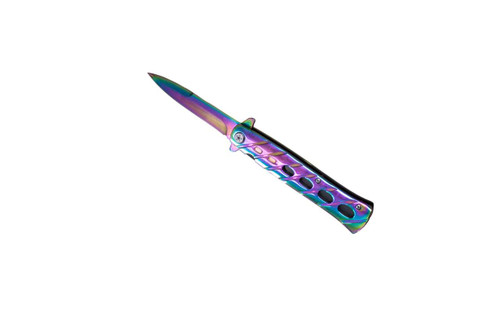 Rainbow Stiletto Fixed Blade Knife