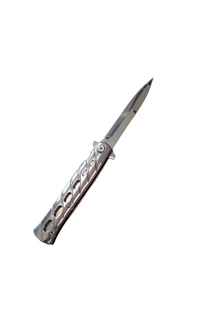 Silver Stiletto Fixed Blade Knife