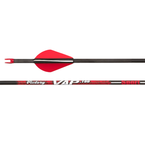 Victory Archery VAP SS Sport 200 Stainless Steel Fletched Arrows – 6 Pack