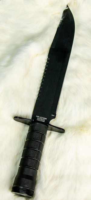 15" FIXED BLADE - SERRATED BLADE - SURVIVAL KIT IN HANDLE