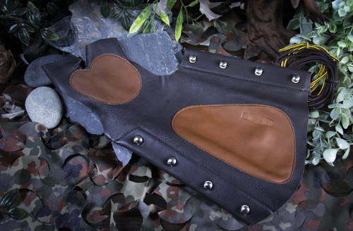 Leather Armguard with Bow Glove Large