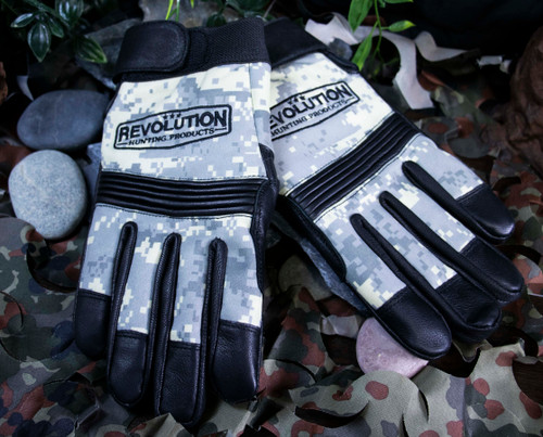 Black and Digi Camo Gloves w/ Lining
