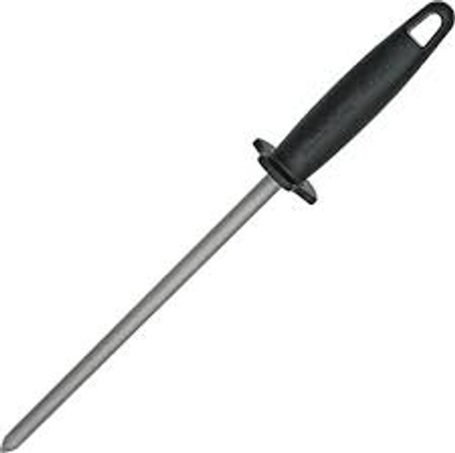 10” Fine Round with Plastic Handle.