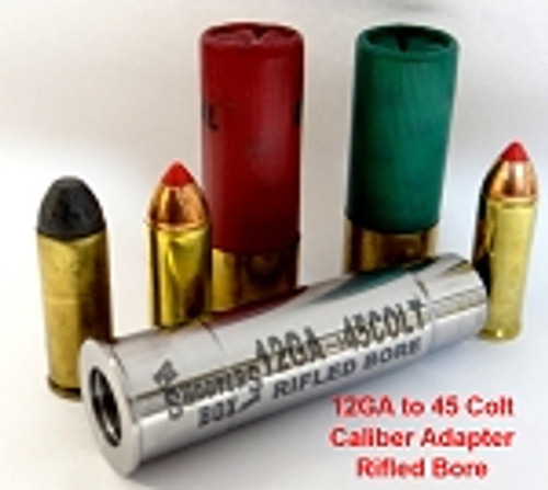 12 Gauge Smooth Bore to .45 Colt Smooth Bore Caliber Adapter 2.45"