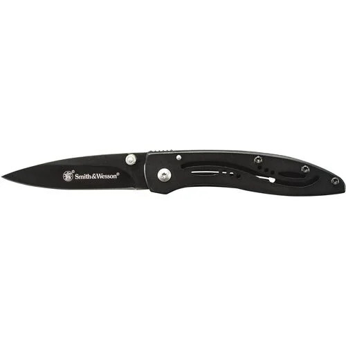 Drop Point Folding Knife, Black CP=3