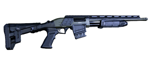 12 GA PUMP ACTION SHOTGUN OD GREEN 18.5" BARREL