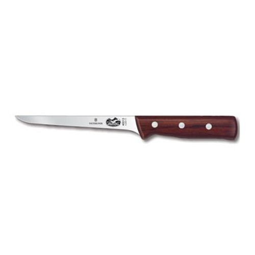 Boning, 6" Straight, Narrow, Stiff Blade Wood