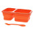 FlexWare Mess Kit, Orange.
