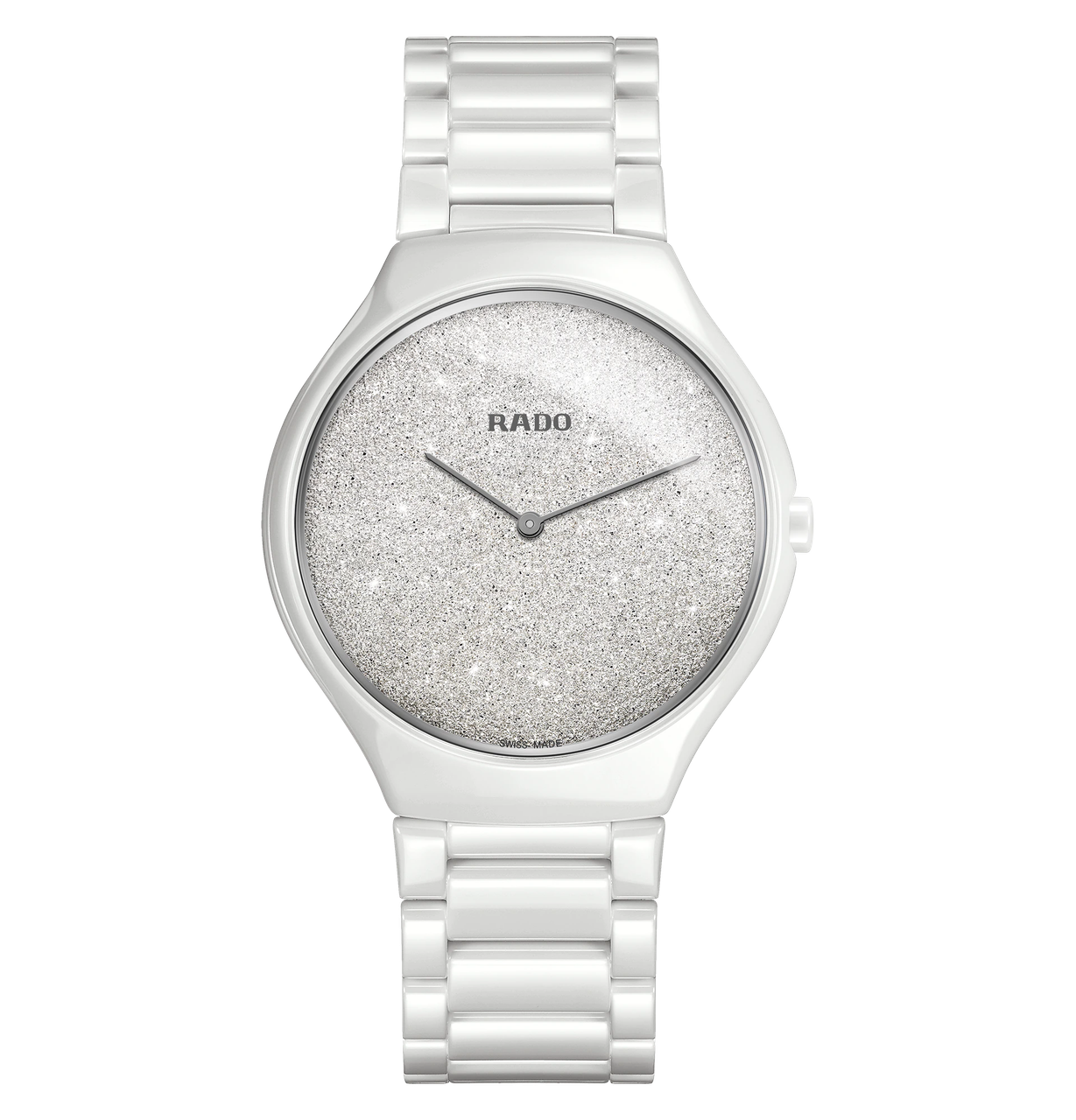RADO トゥルー シンラインダイヤモンド腕時計レディース セラミック　ホワイト 永遠に続く息をのむような美しき四季をハイテクセラミックでデザイン