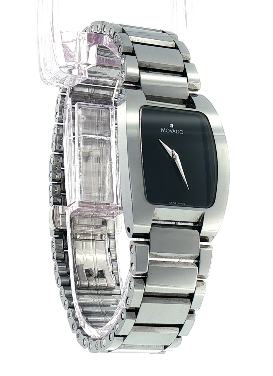 Movado Fiero Ladies Watch 0605622 | Black Dial Swiss Luxury