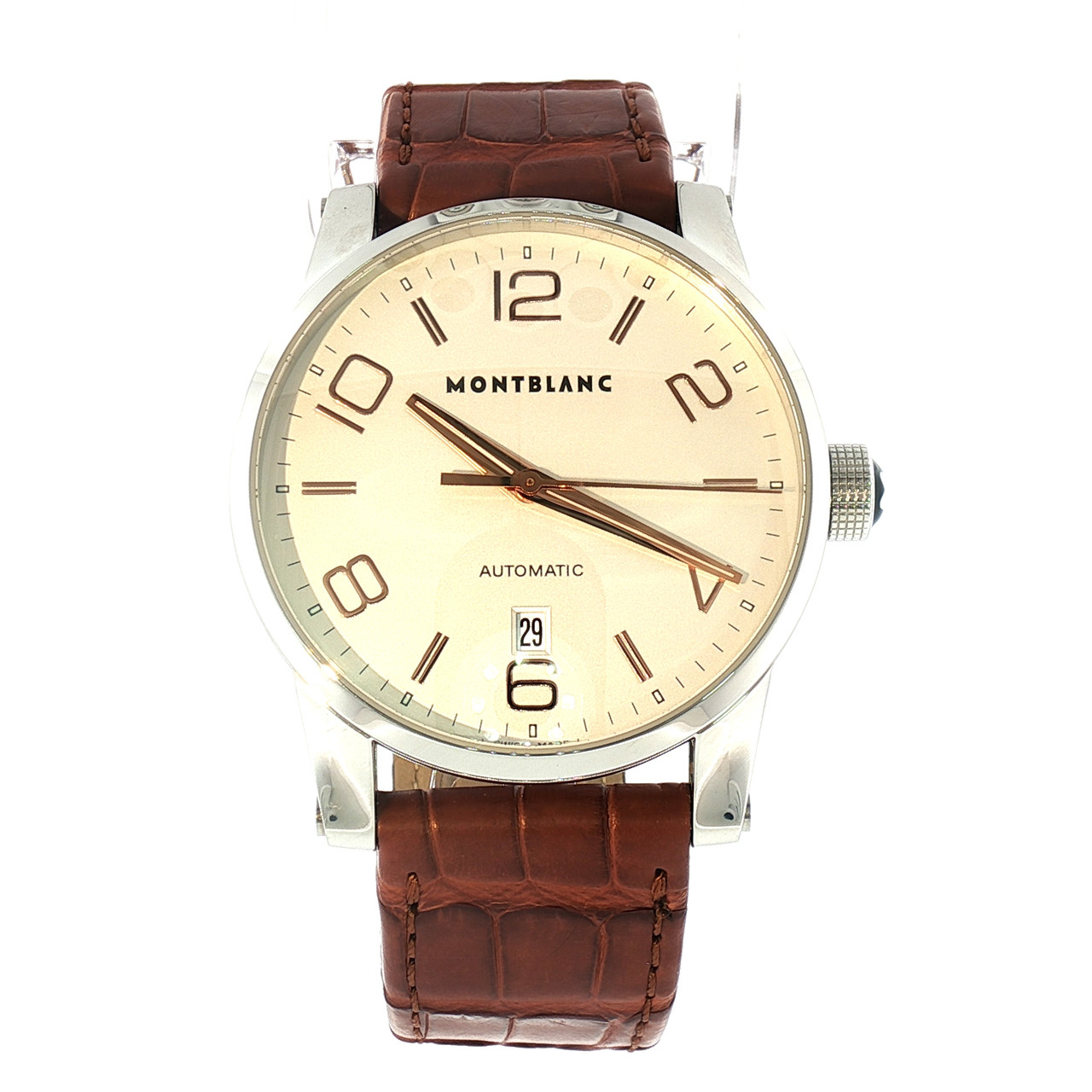 Montblanc - Timewalker Automatic Silver Dial Brown Leather Men's