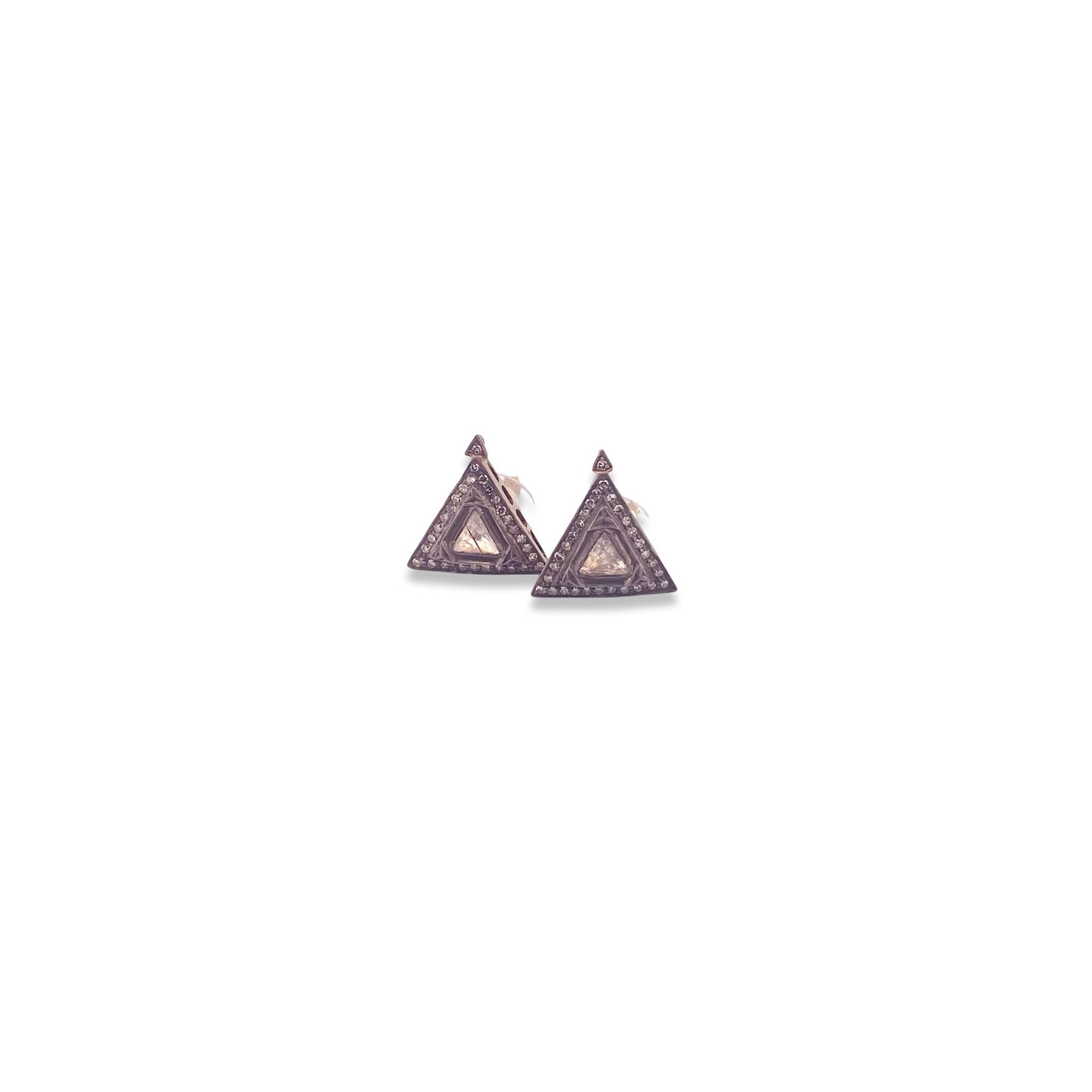 Polki Triangular Radiance - Diamond Earrings