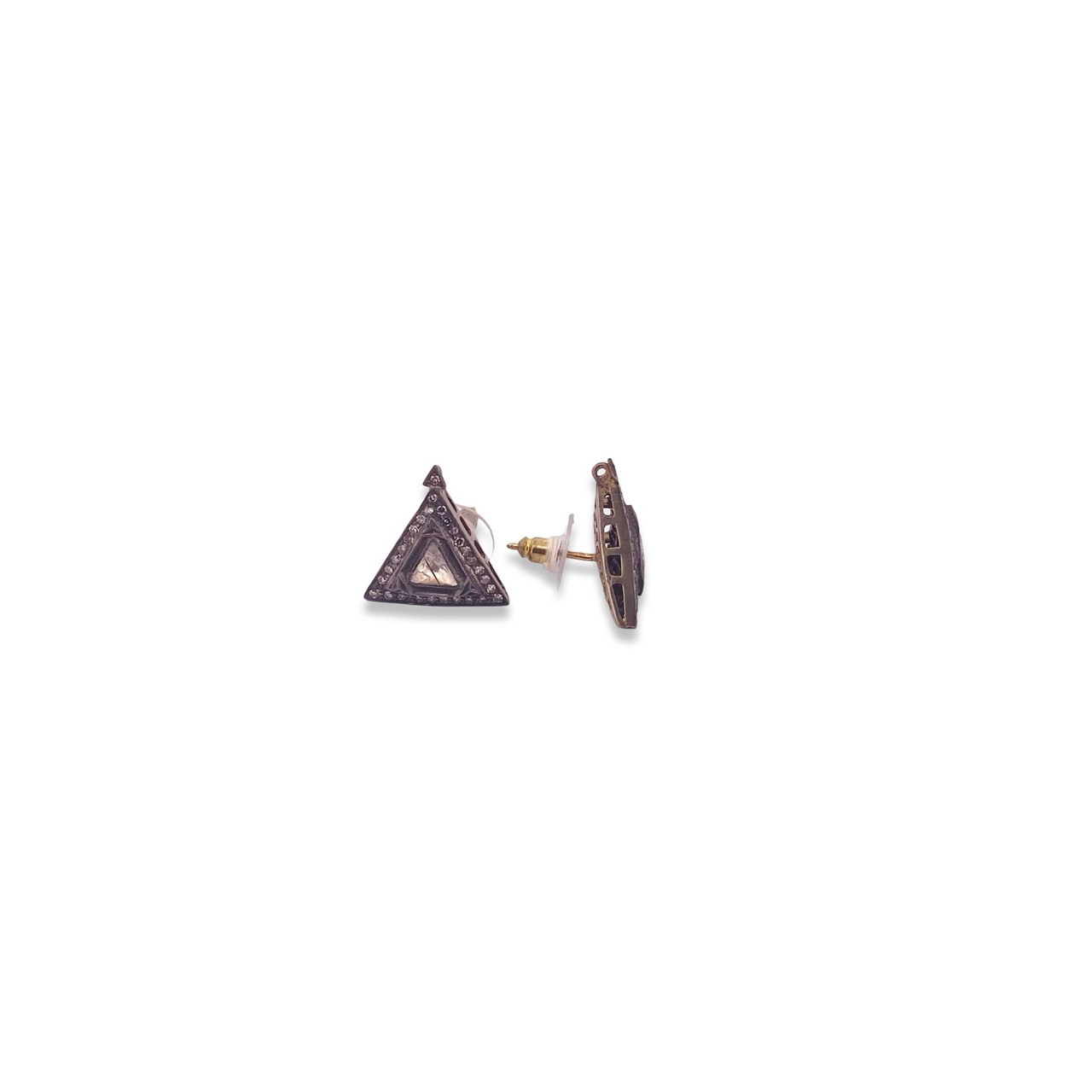 Polki Triangular Radiance - Diamond Earrings