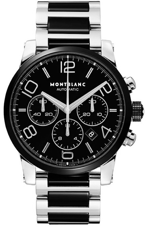 Montblanc Timewalker Chronograph Men's Watch Steel & Black Ceramic