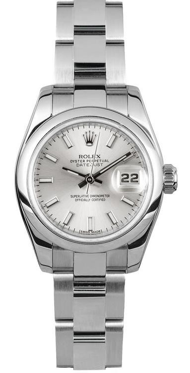Pre-Owned Rolex Datejust 26mm Silver Dial Fluted Bezel Steel | Box