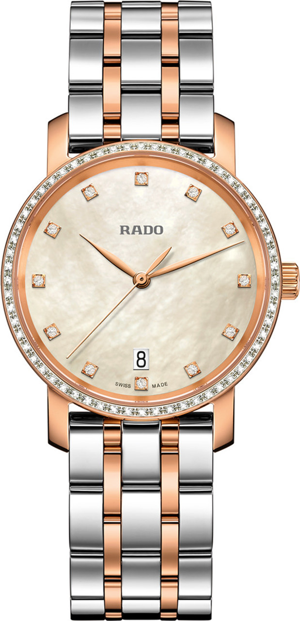 Amazon.com: Rado DiaStar Original Swiss Automatic Watch with Stainless  Steel Strap, Gold, 21 (Model: R12403633) : Clothing, Shoes & Jewelry