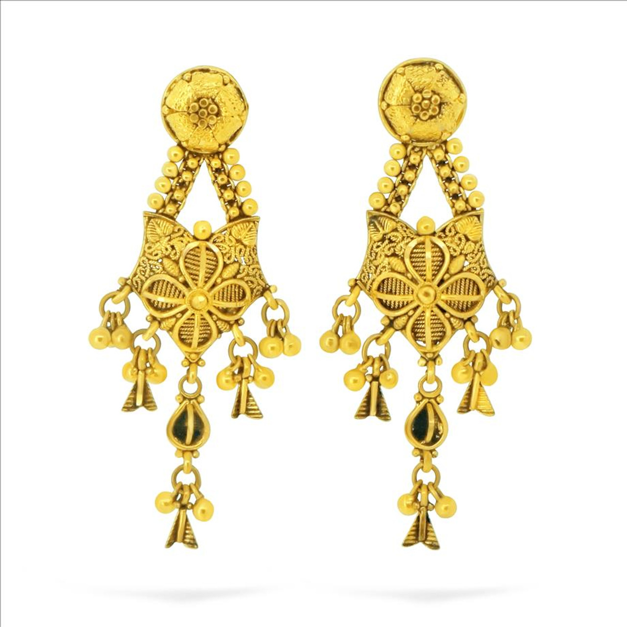 SPE Gold -22k Light Weight Gold Simple Gold Earring