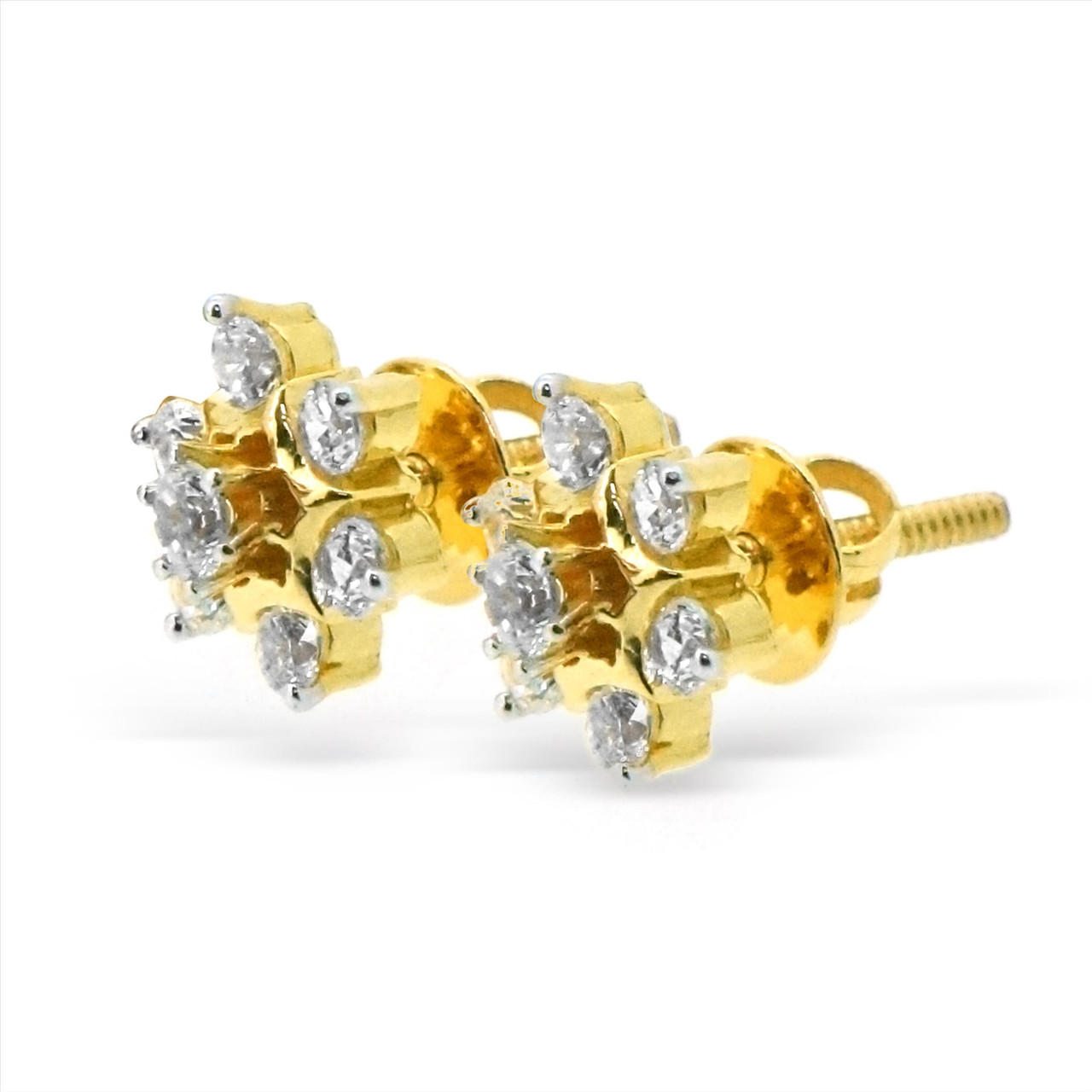 Swarovski Constella Yellow Gold Plated Cubic Zirconia Earrings