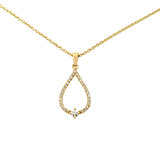 Pear Design Diamond Necklace - 18kt Rose Gold