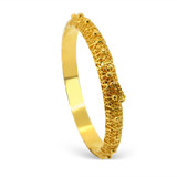 Dome Design Gold Bangles - 22Kt Yellow Gold - 1 Pc