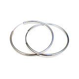 Gold Hoop Earrings - 18kt white gold