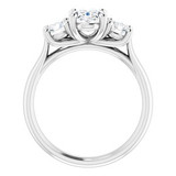 OVAL THREE-STONE ENGAGEMENT RING - WHITE GOLD