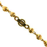 22K TWO-TONE GOLD FOOTBALL CHAIN WITH GRADUAL BEADS - LADIES CHAIN-1707856805