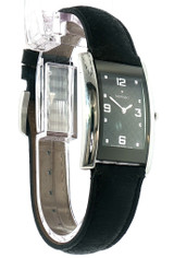 Movado Esperanza curved rectangular stainless steel case luxury ladies watch