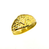 LASER CUT BABY BOY RING - 22K YELLOW GOLD