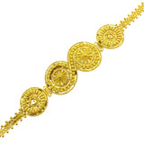 INFINITY DESIGN TENNIS BRACELET FEATURING FILIGREE WORK - 22K YELLOW GOLD