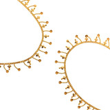 DANGLING TRADITIONAL STYLE ANKLETS FEATURING CHARMS - 22K YELLOW GOLD-1707870414