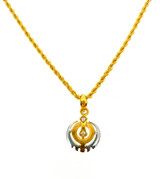 KHANDA PENDANT - 22K TWO TONE