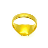 MENS KHANDA RING FEATURING LASER CUT WORK - 22K YELLOW GOLD