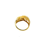 FANCY RING FEATURING C.Z STONES - 22K YELLOW GOLD