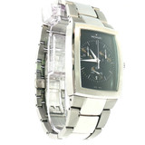 Angled view of Movado 0606392 men’s watch showcasing polished stainless steel case and refined Swiss craftsmanship