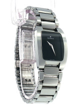 Movado Fiero stainless steel ladies watch modern rectangular case