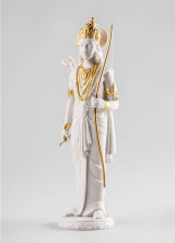 Lakshman Sculpture. Golden Luster